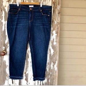 EUC LOFT Plus Double Fringe Skinny Jean
